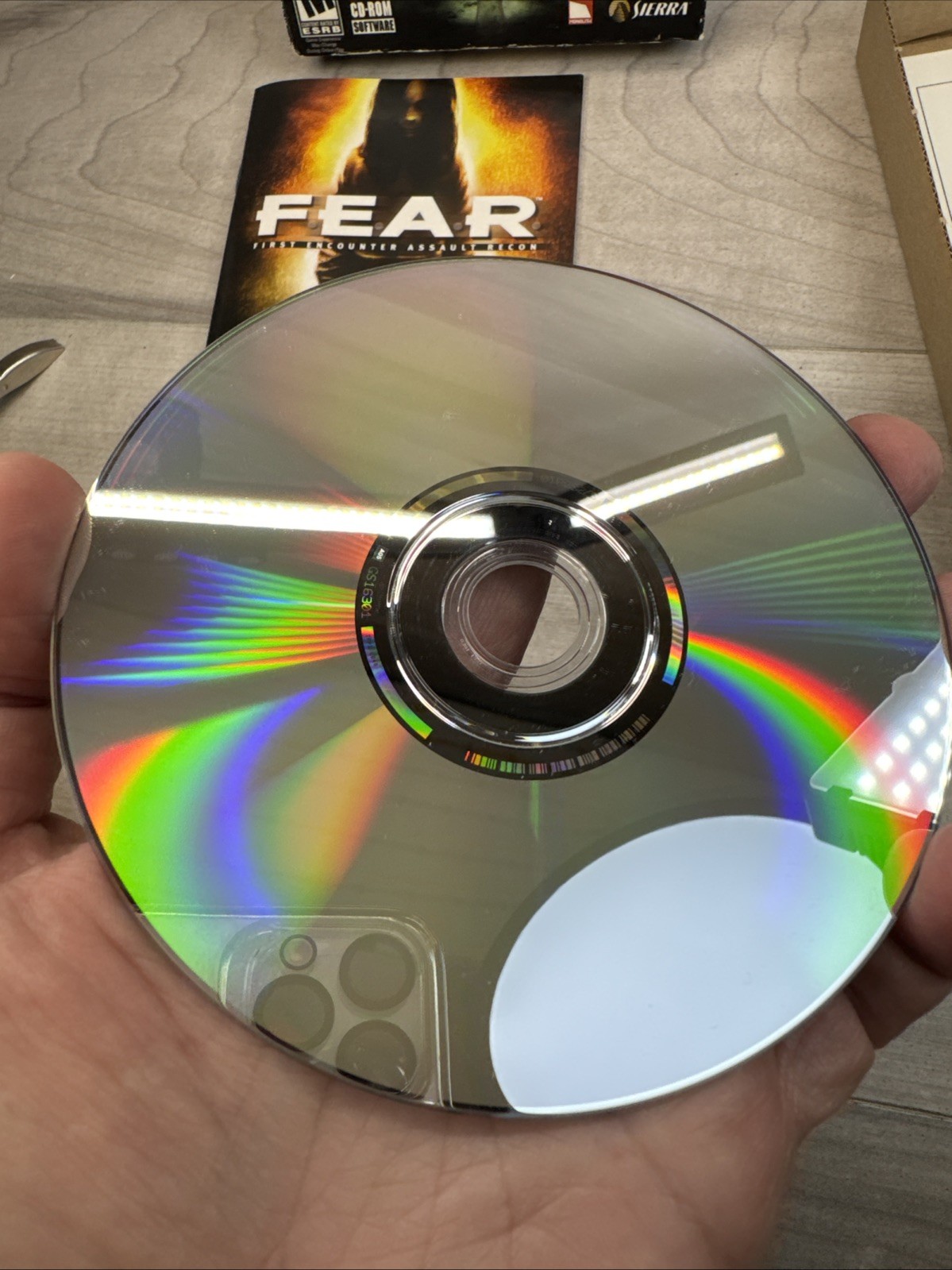 FEAR First Encounter Assault Recon PC DVD ROM Box Manual & Perseus Mandate READ*