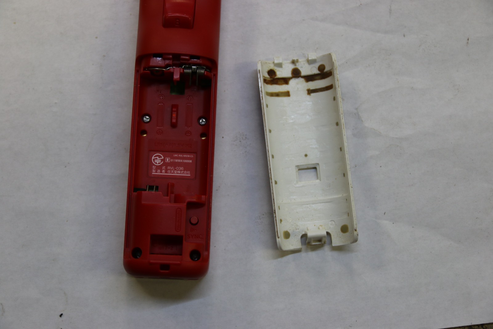 Official Nintendo Wiimote Motion Plus Controller Red RVL-036 Wii Remote OEM