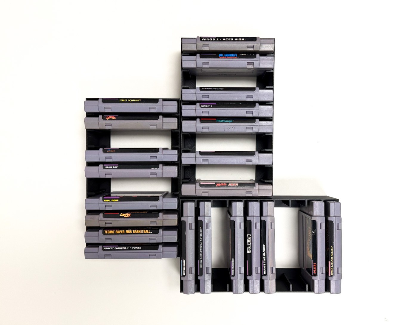 SNES (Super Nintendo) Video Game Cartridge Wall Mount / Organizer / Display