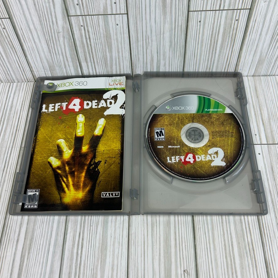 Left 4 Dead 2 Xbox 360 Platinum CIB Microsoft 2009 Video Game Complete & Manual