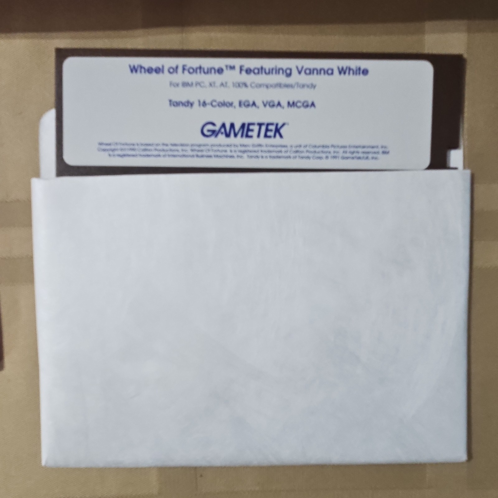 GameTek Wheel of Fortune Featuring Vanna White PC Game (1990) w/ Manual