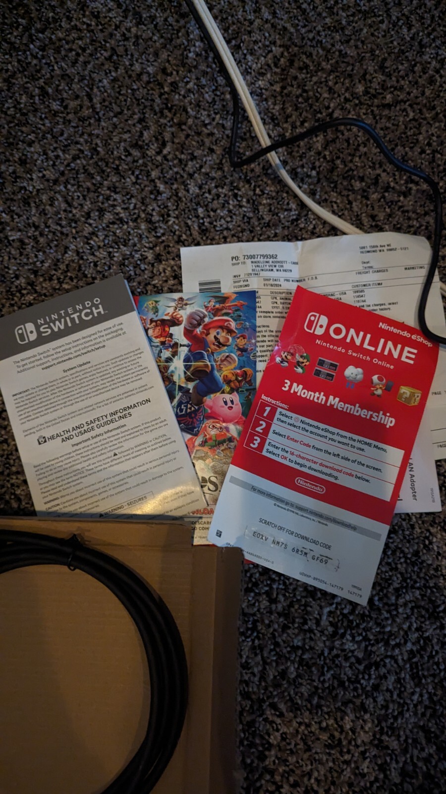 Nintendo Switch (OLED Model) Super Smash Bros. Bundle 64GB Console – Gray