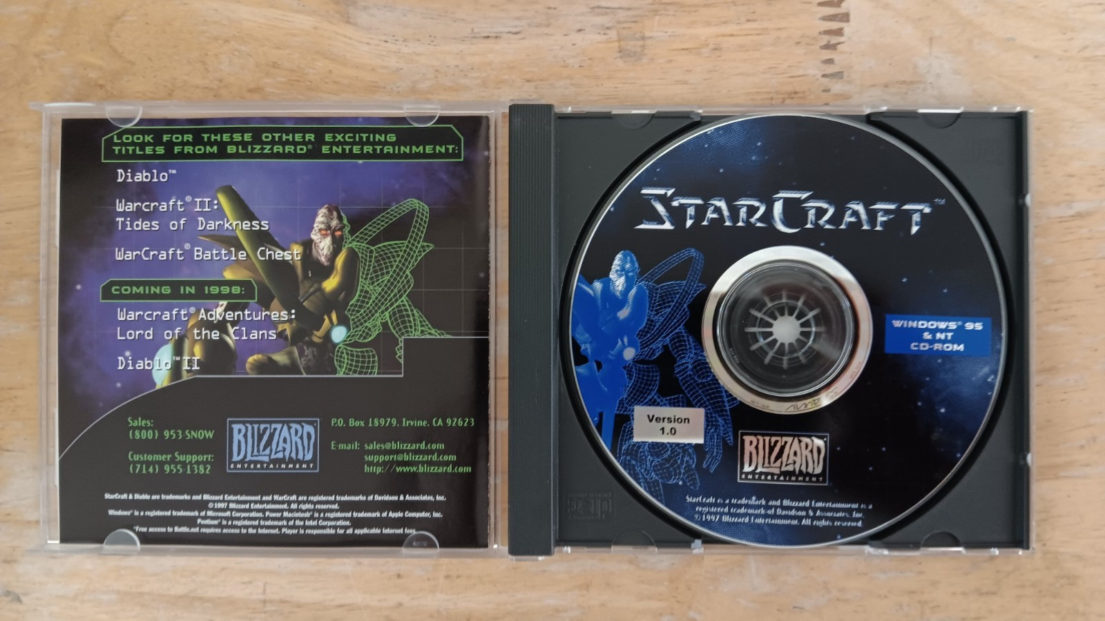StarCraft (Windows PC , 1998) w/ Original CDs, Case and Liners