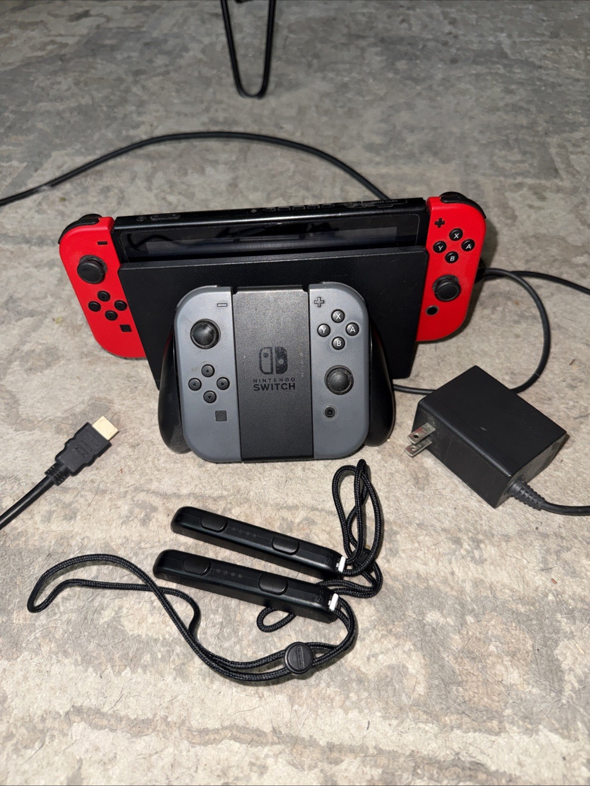 Nintendo Switch 32GB Console with Gray Joy‑Con, Red Joy-Con, Tested And Works