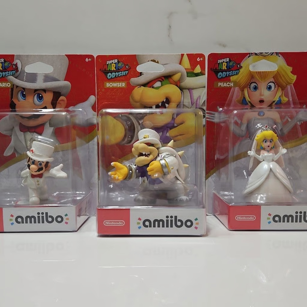 Mario, Peach, Bowser Wedding 3 Pack – Super Mario Odyssey – Nintendo Amiibo