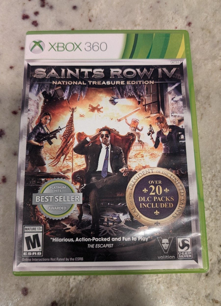 Deep Silver Saints Row IV National Treasure Edition Xbox 360 M 2014 NTSC Manual