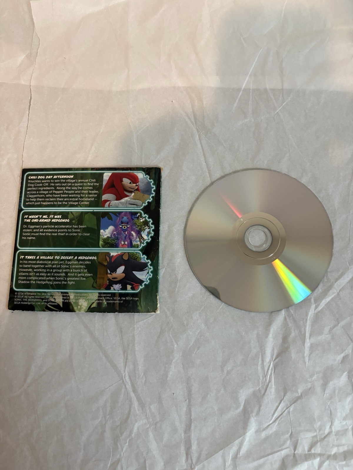 Sega Sonic Boom DVD Shadow & Metal Sonic