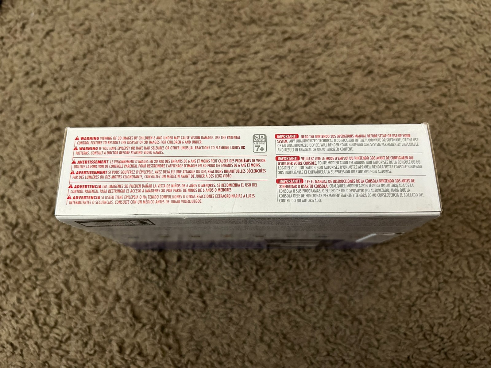Nintendo 3DS Midnight Purple Handheld System Complete in Box Console