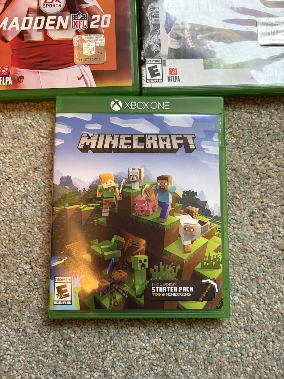 Xbox One Game Lot w/ Cases: NBA 2K17 2K19 2K22 2K23 Madden 20 21 23 & Minecraft