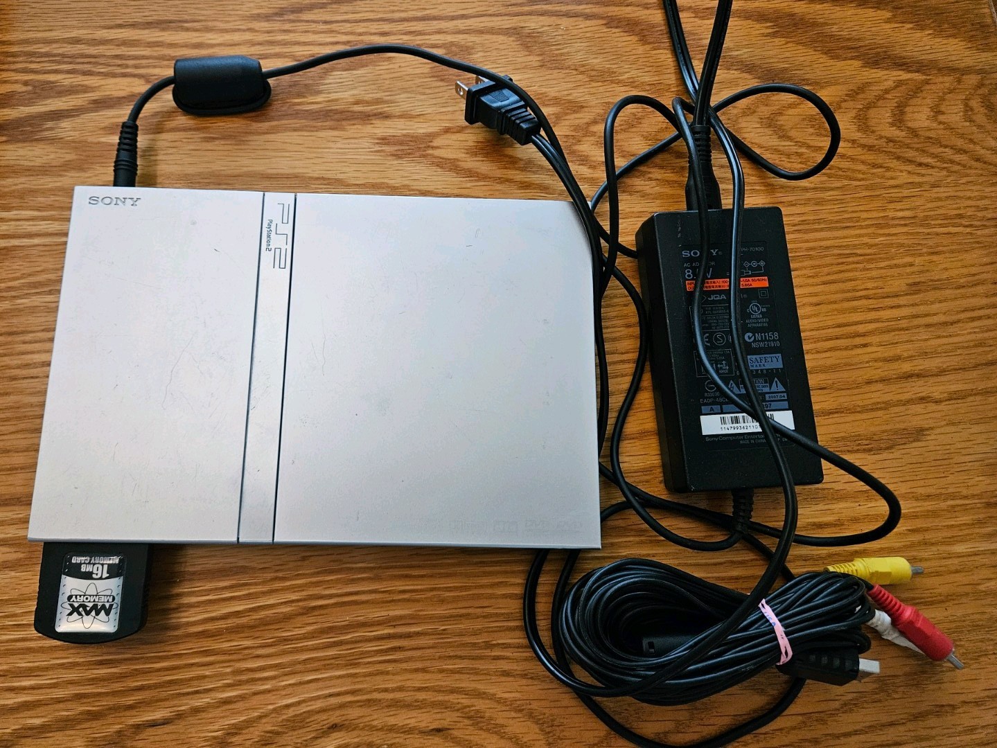Sony PlayStation 2 PS2 Slim Silver SCPH-79001 Console – Tested, includes cables
