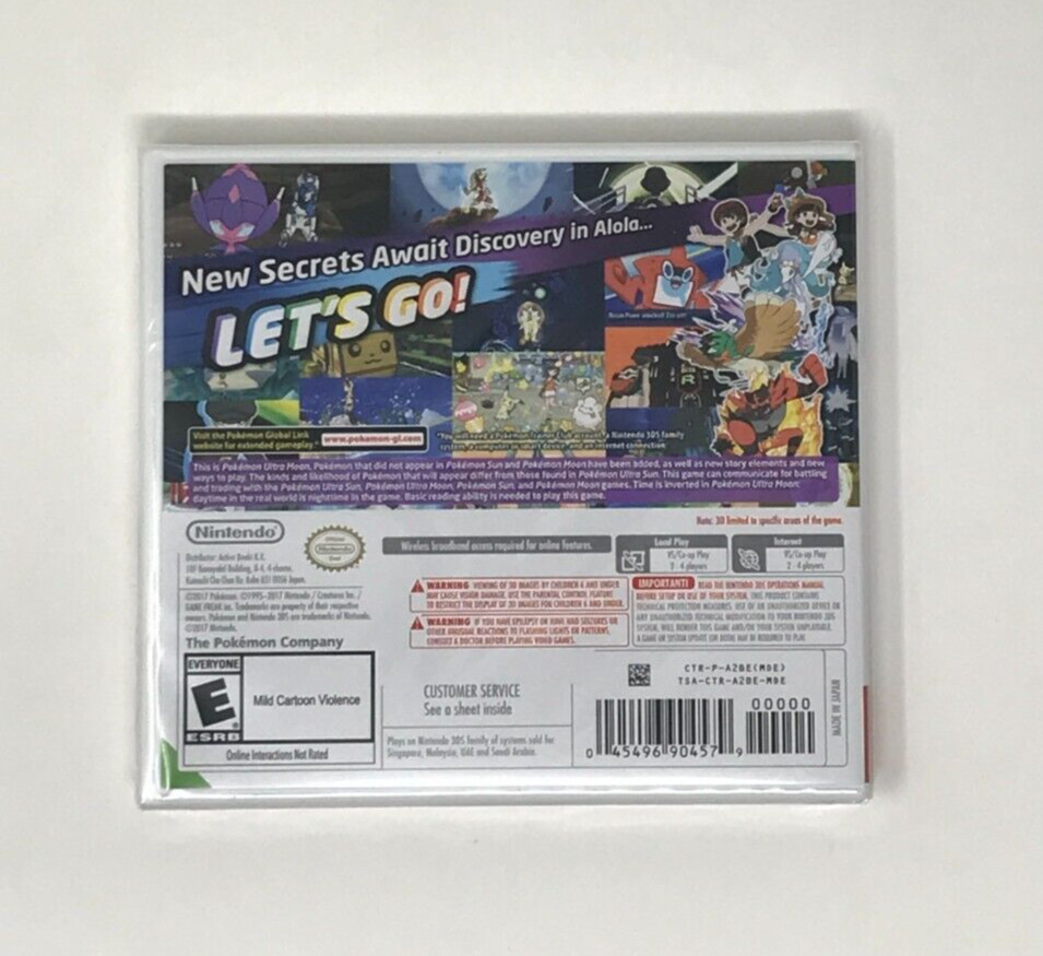 Pokemon Ultra Moon Nintendo 3DS Brand New & Factory Sealed!