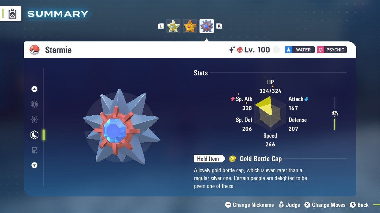 Pokémon Legends: Z-A Shiny Starmie 6iv ✨Max EV✨ALPHA