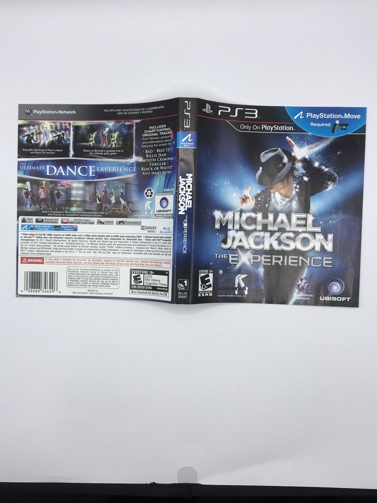 Lot Of 3 Ps3 Games NO CASES,Michael Jackson Ps3, Zumba Ps3, Sports Champions Ps3