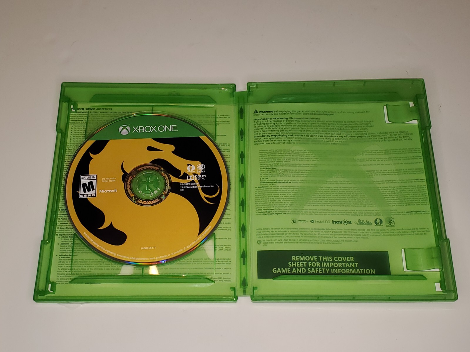 2019 MORTAL KOMBAT 11 Original Microsoft Xbox One Fighter Video Game Scorpion