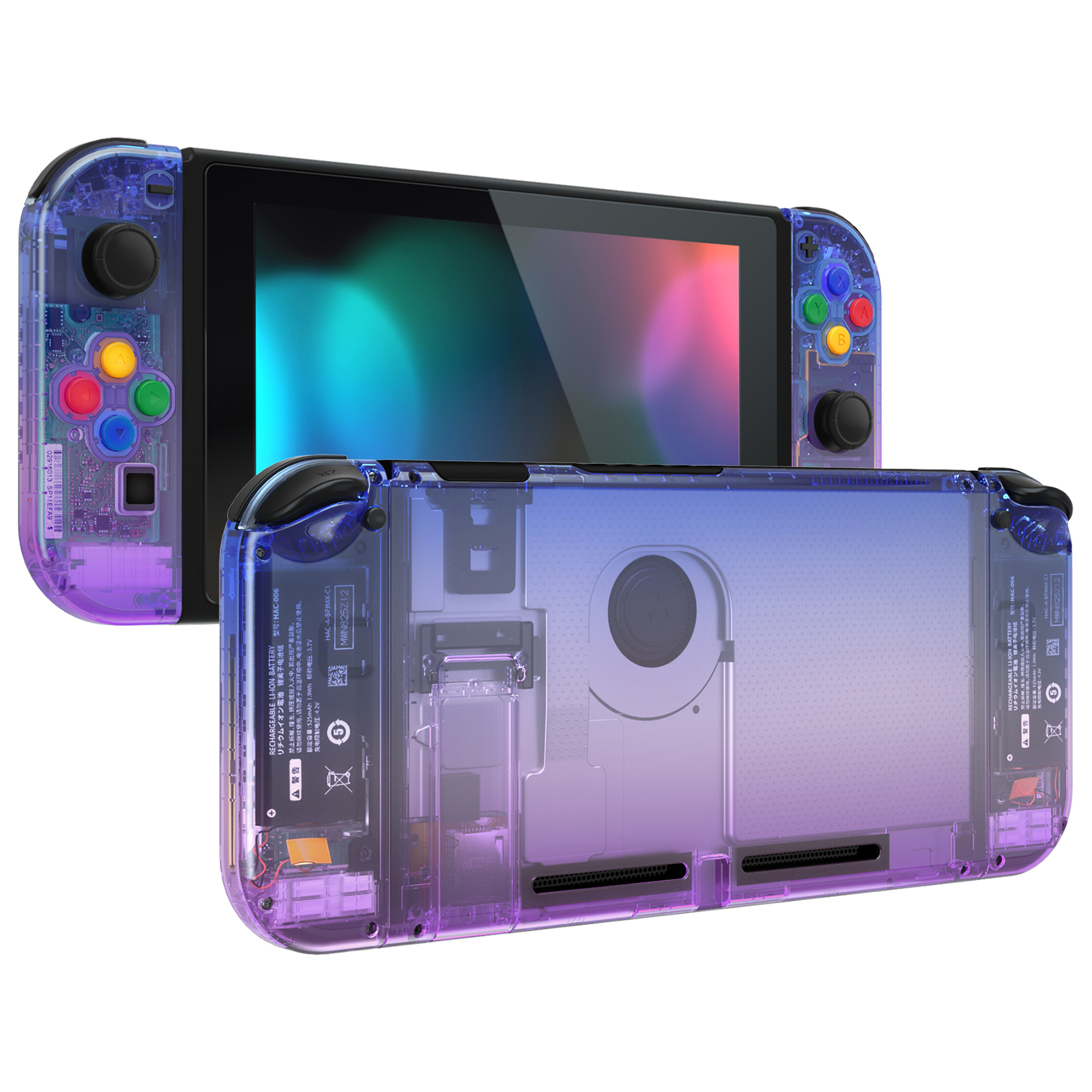 Replacement Full Set Shell Buttons Back Plate for Nintendo Switch Console DIY