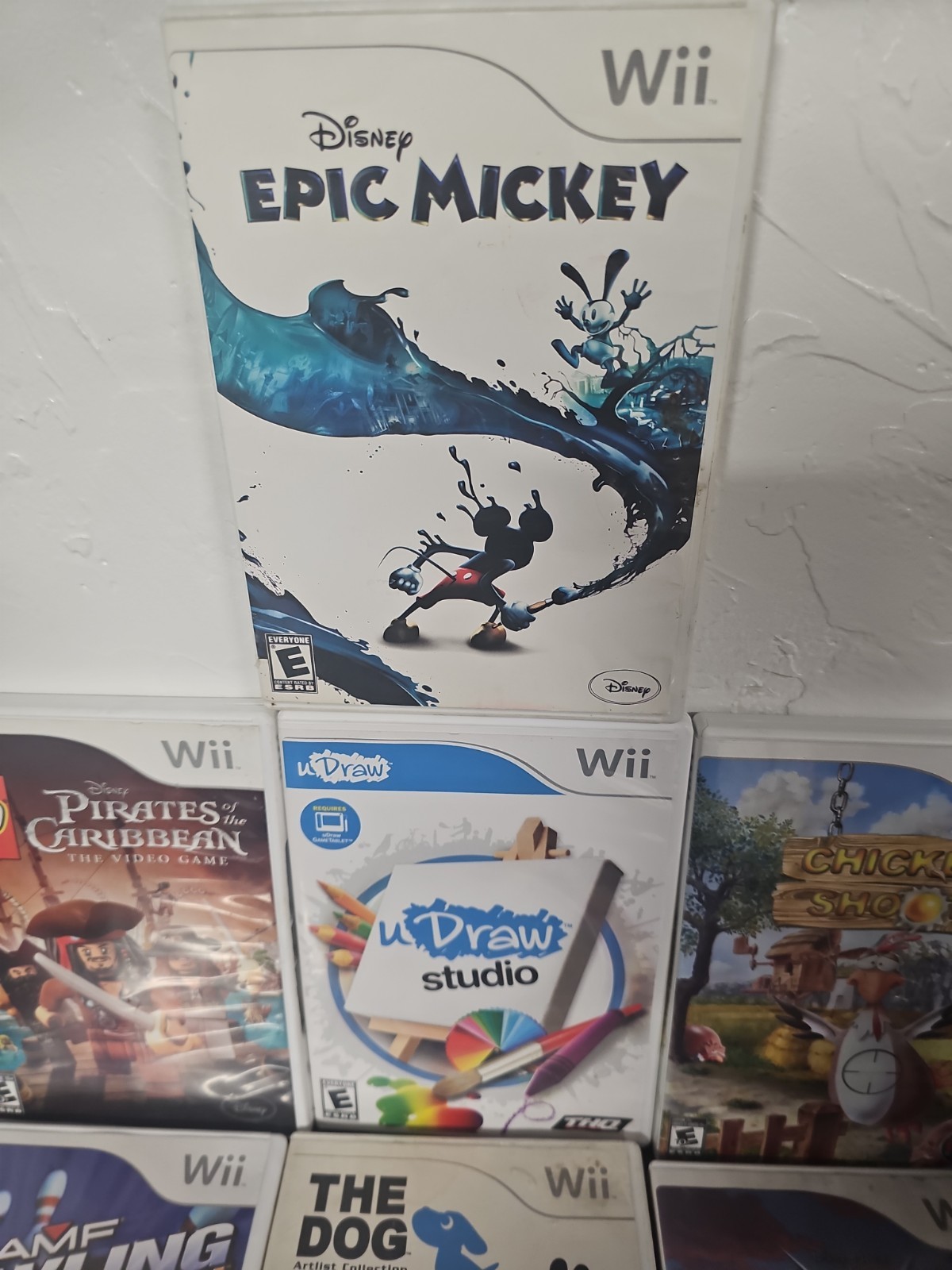 Wii Console Bundle U Draw Studio Nunchuck 7 Games Cars Pirates Gamecube Compatib