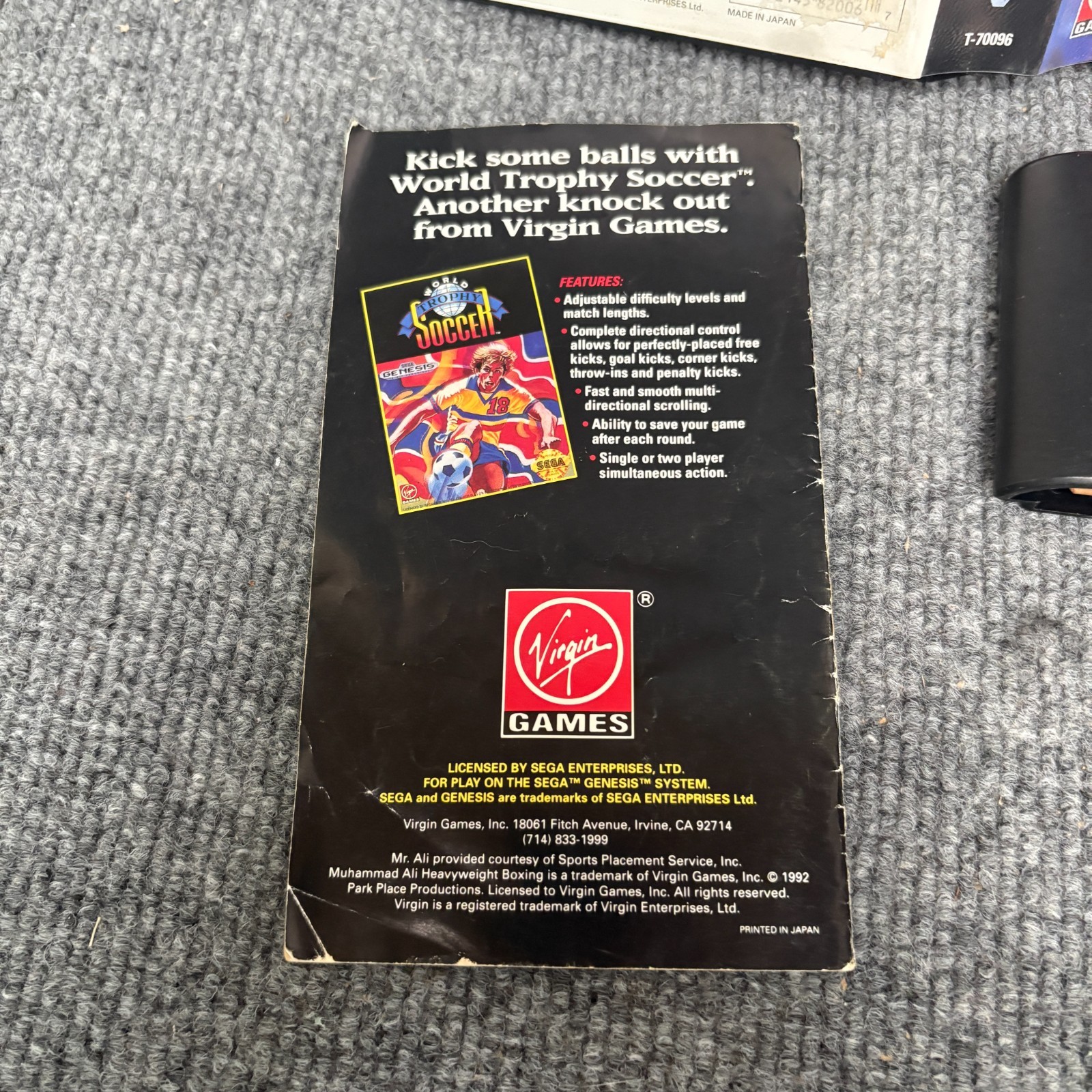 Muhammad Ali Heavyweight Boxing Sega Genesis Complete w/ Manual CIB VGC Tested