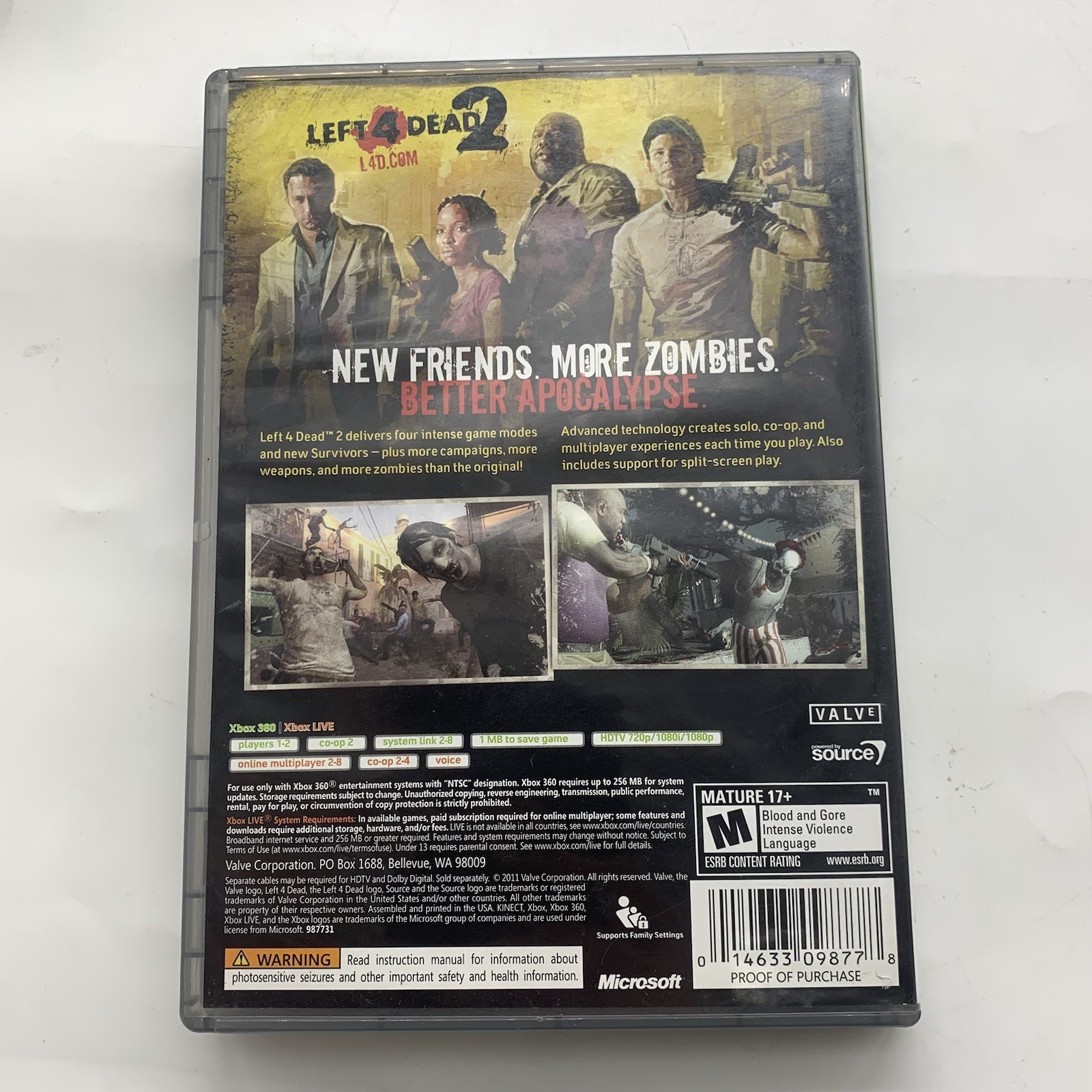 Left 4 Dead 2 – Xbox 360, 2009 | CIB | TESTED | Resurfaced | PLATINUM HITS