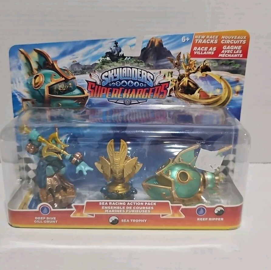 Skylanders Superchargers Sea Racing Action Pack Gill Grunt Reef Ripper Vehicle