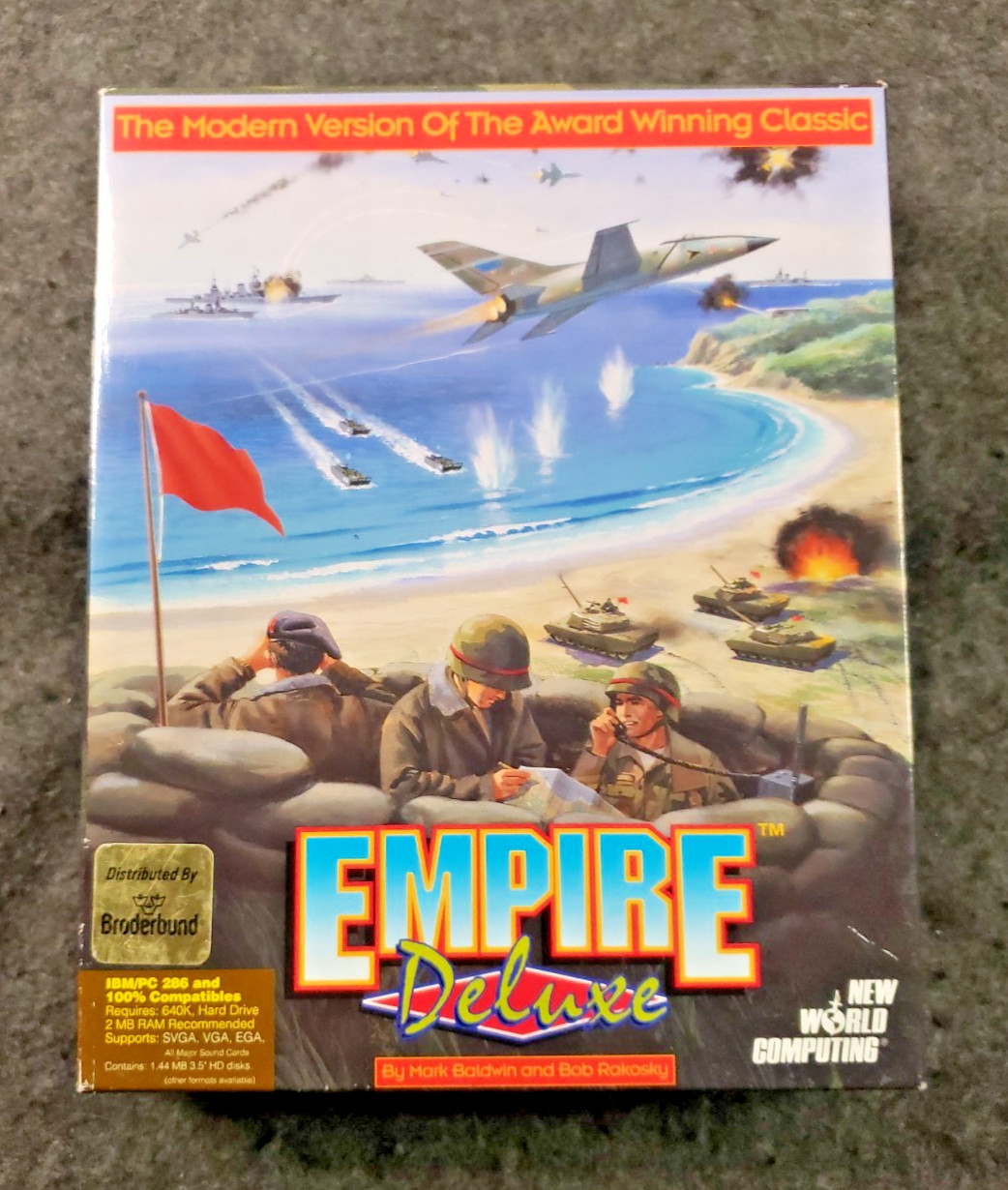 Empire Deluxe Vintage Video Game Big Box Windows PC 3.5in Disks……. (C11B4)