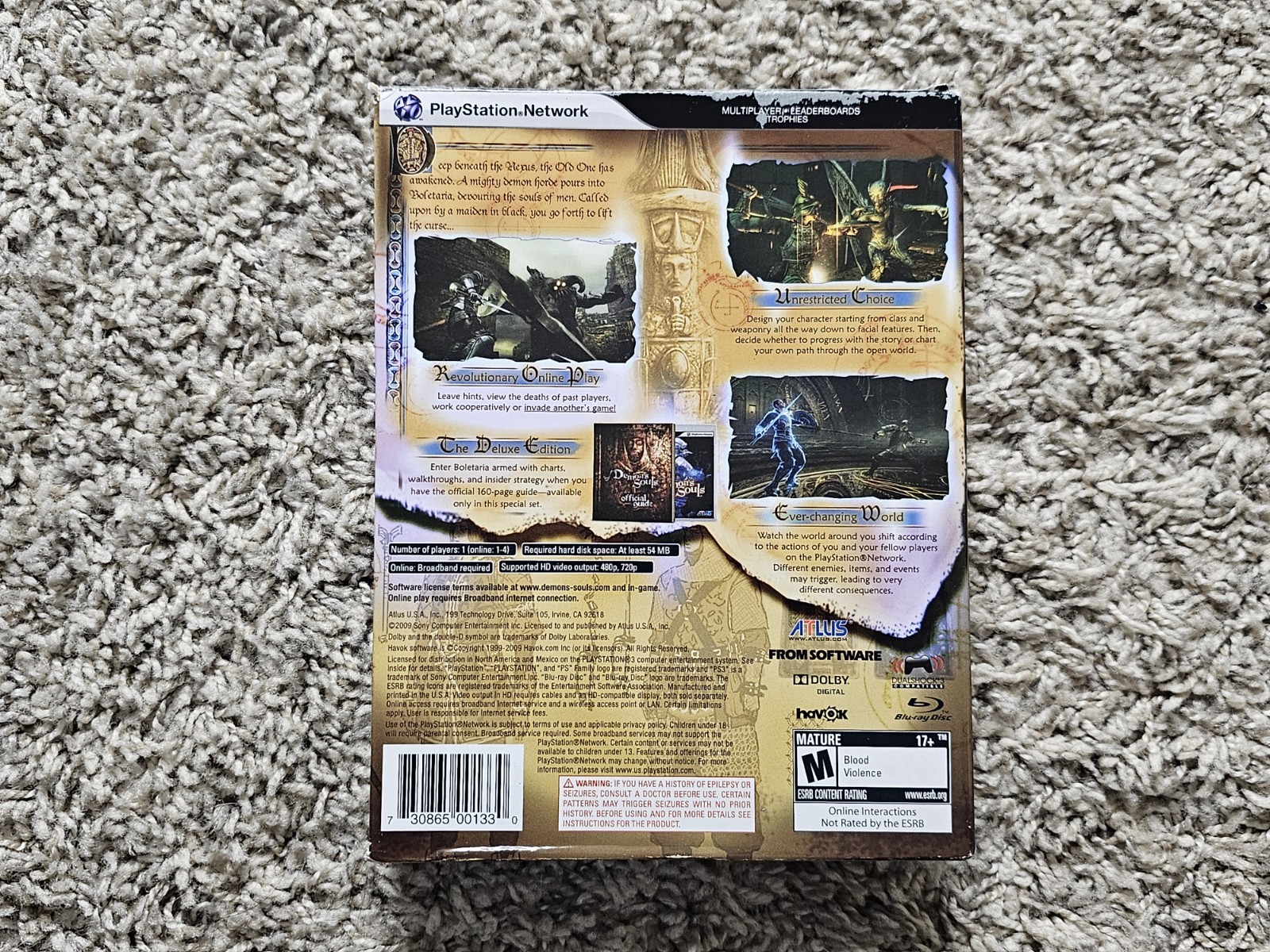 NO GUIDE Demon’s Souls Deluxe Edition PlayStation 3 PS3 2009 Atlus From Software