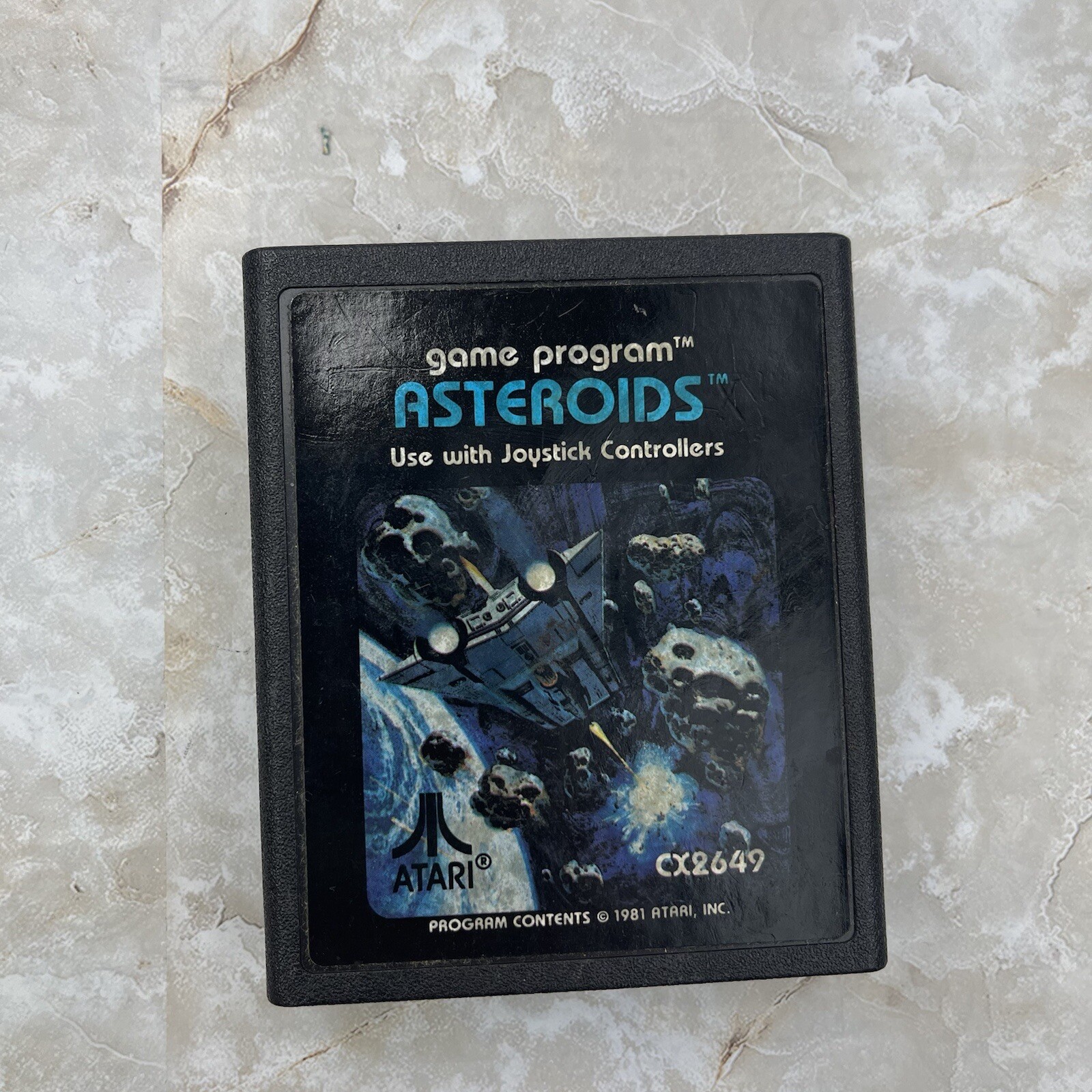 Game Program Asteroids CX2649 Atari Cartridge 1981 Vintage Video Game