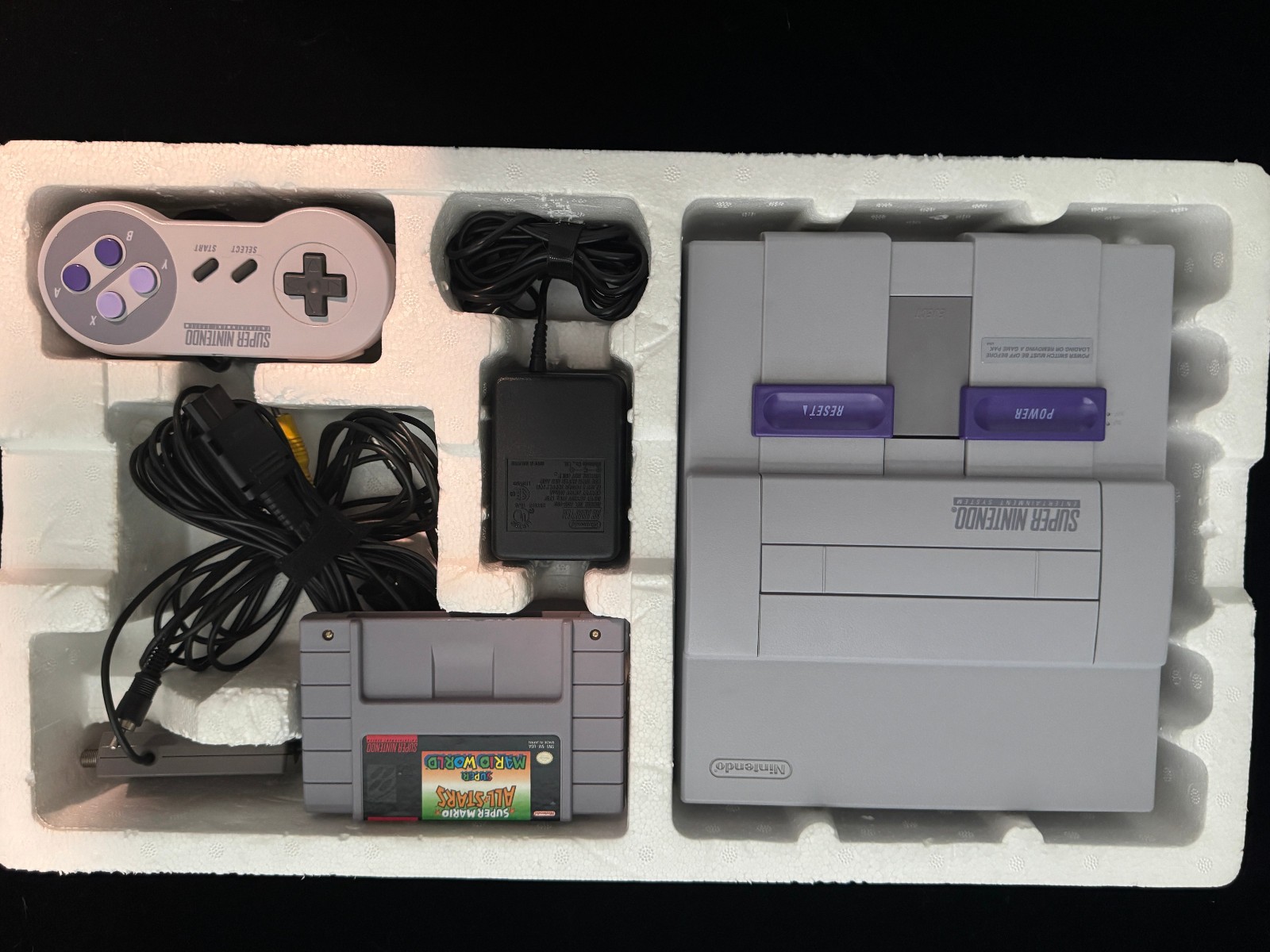 Super Nintendo SNES Console – Mario All-Stars Set Complete In Box Working Tested