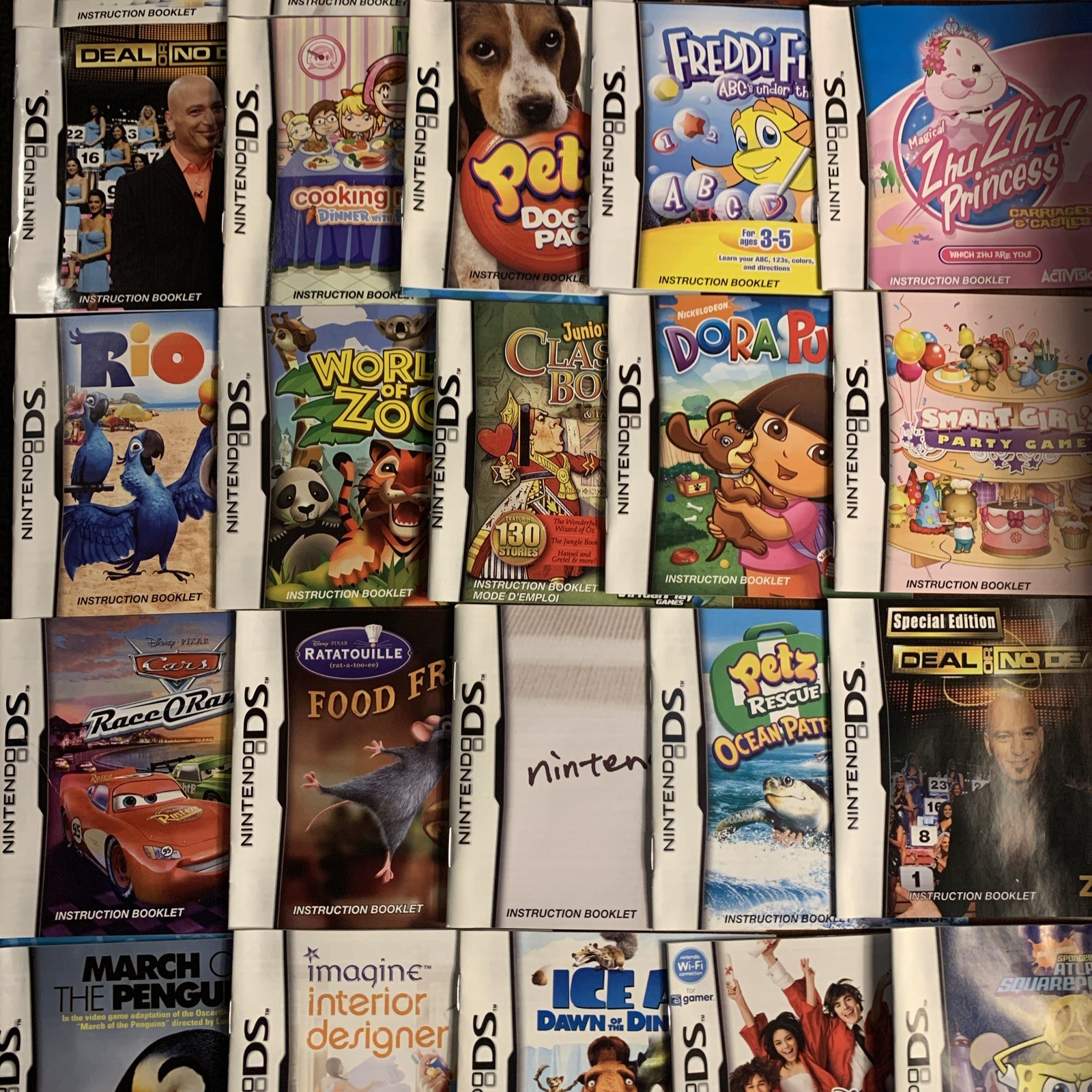 Bulk Lot of 30 / Nintendo DS / Manuals ONLY / ***No Games / Instruction Booklets