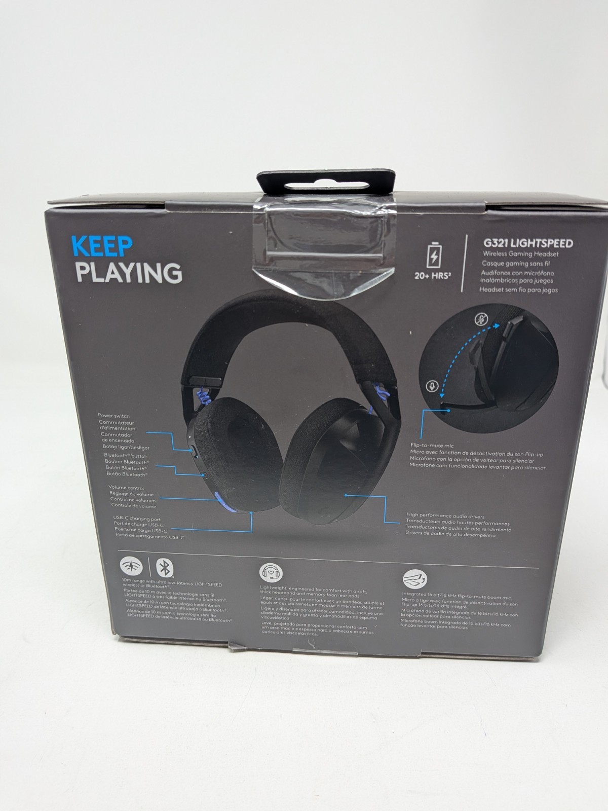 Logitech G321 LIGHTSPEED Wireless Gaming Headset Bluetooth 5.2 USB-C