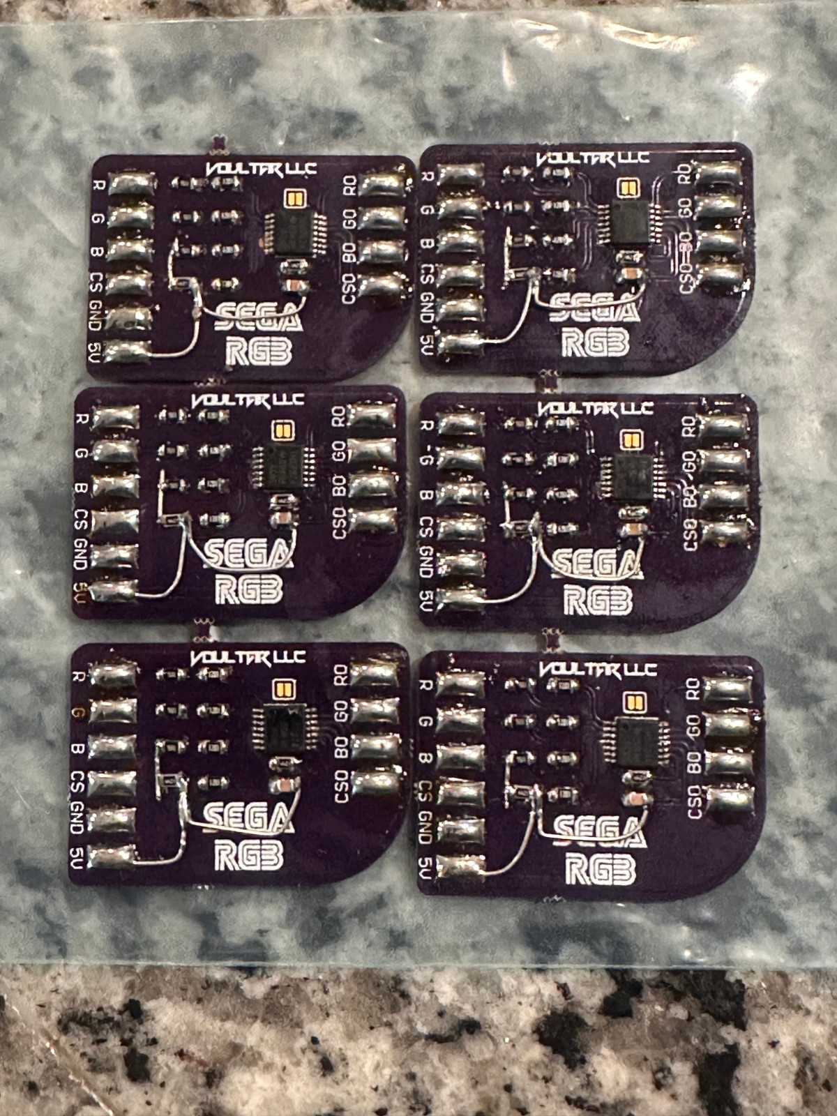 VOULTAR Sega RGB for Sega Genesis / Megadrive RGB Bypass THS7374 x6