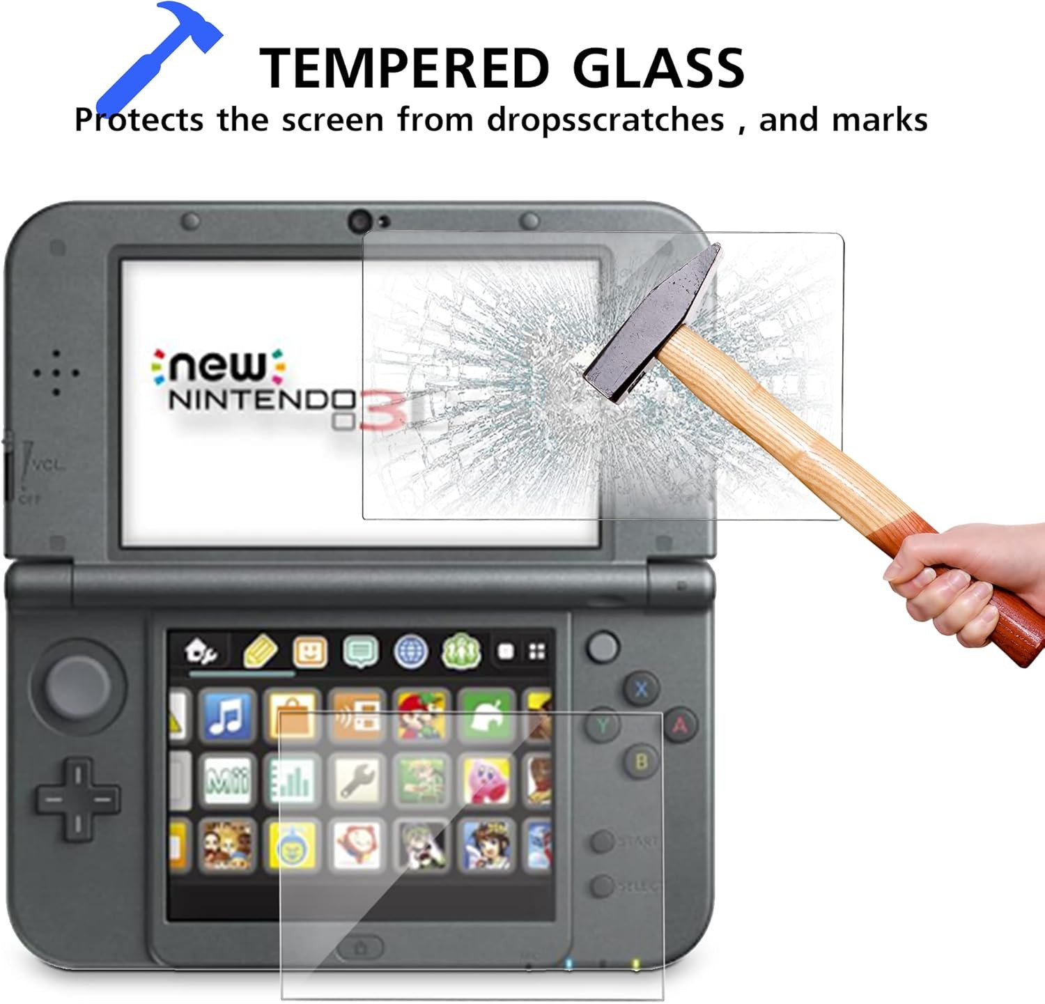 2PCS Film Plastic Screen Protector For Nintendo New 3DS XL/LL Model Console 2014
