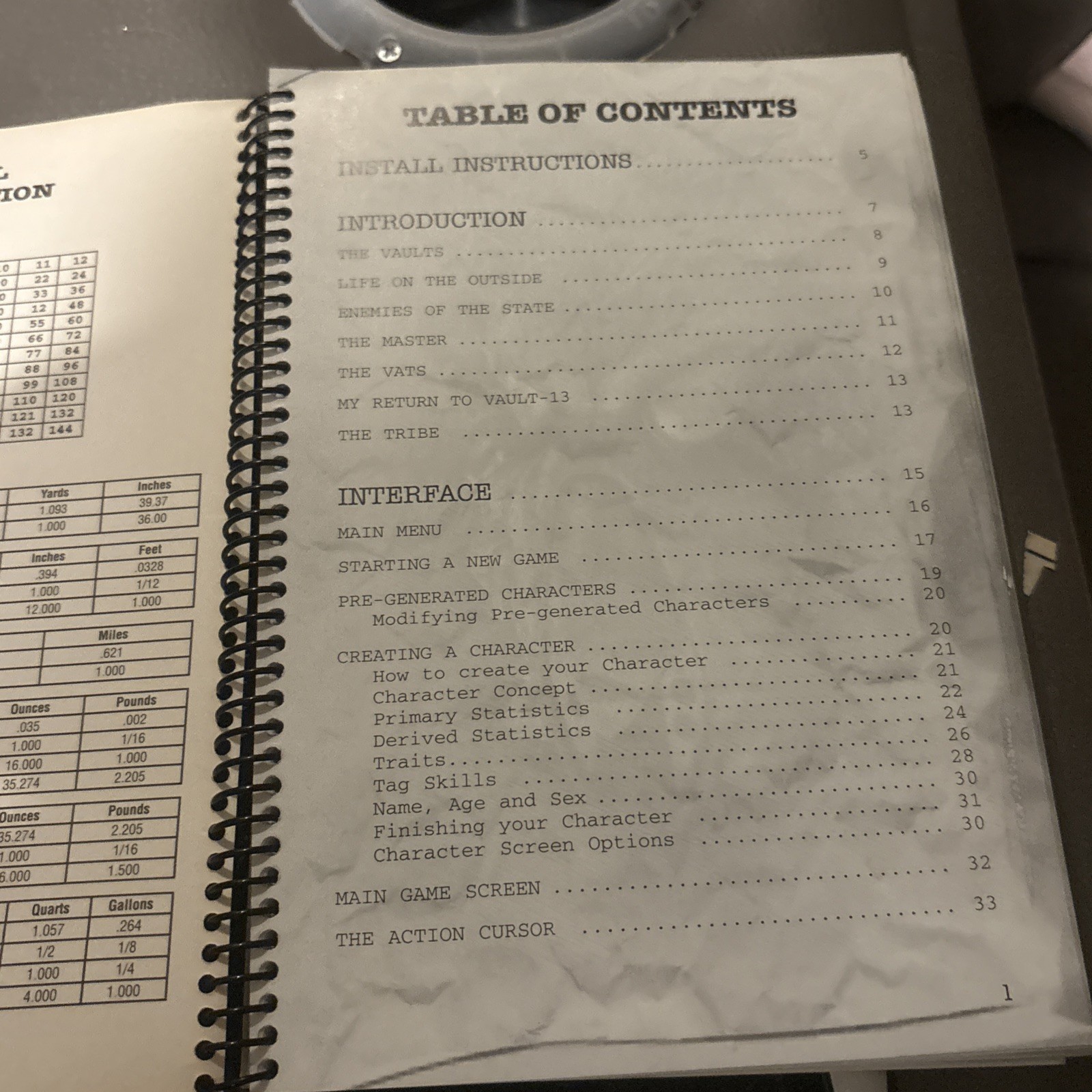 Vintage Vault Tec Lab Journal Game Manual Only
