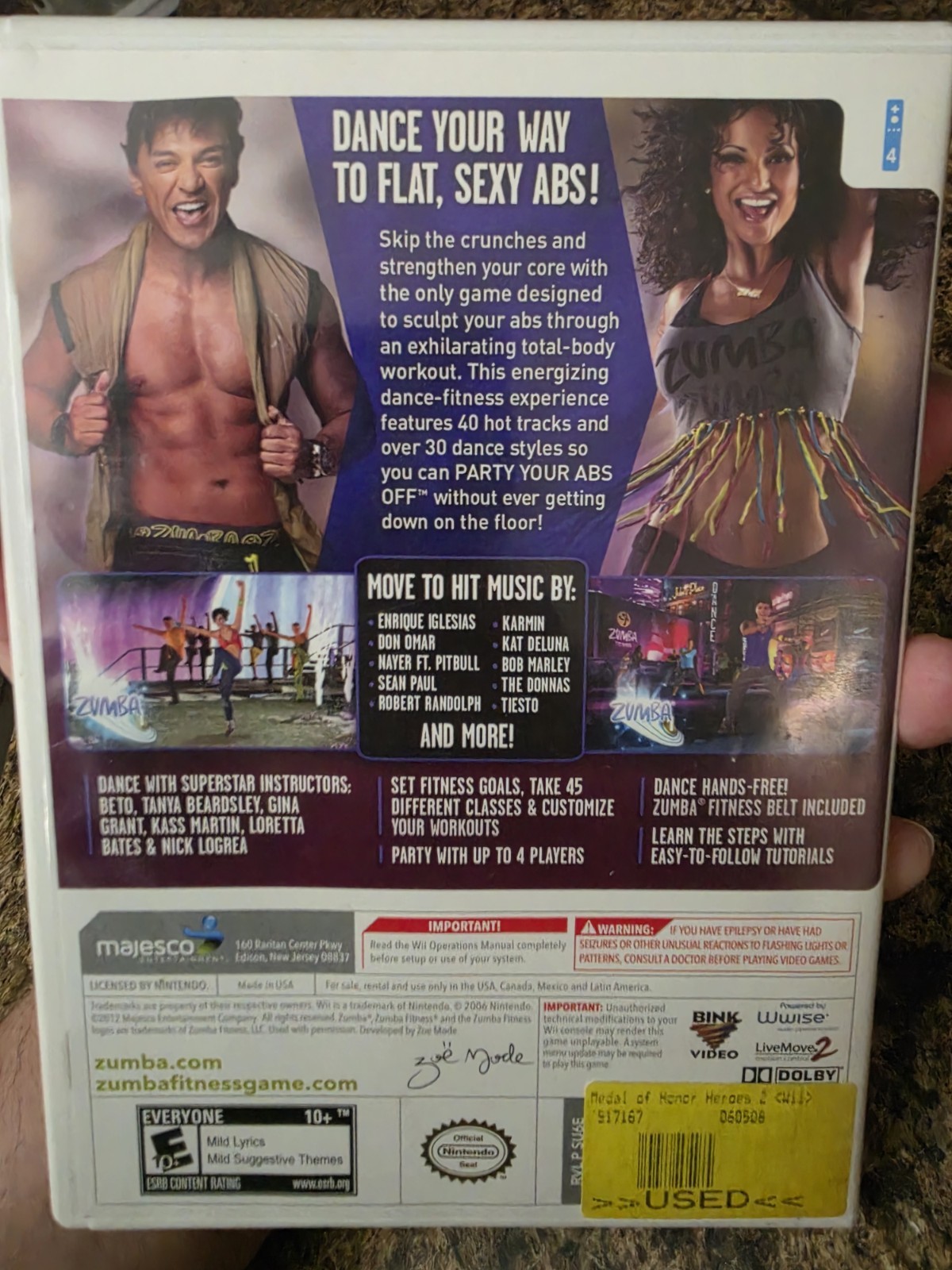 Zumba Fitness Core (Nintendo Wii, 2012) Complete Mint Cib