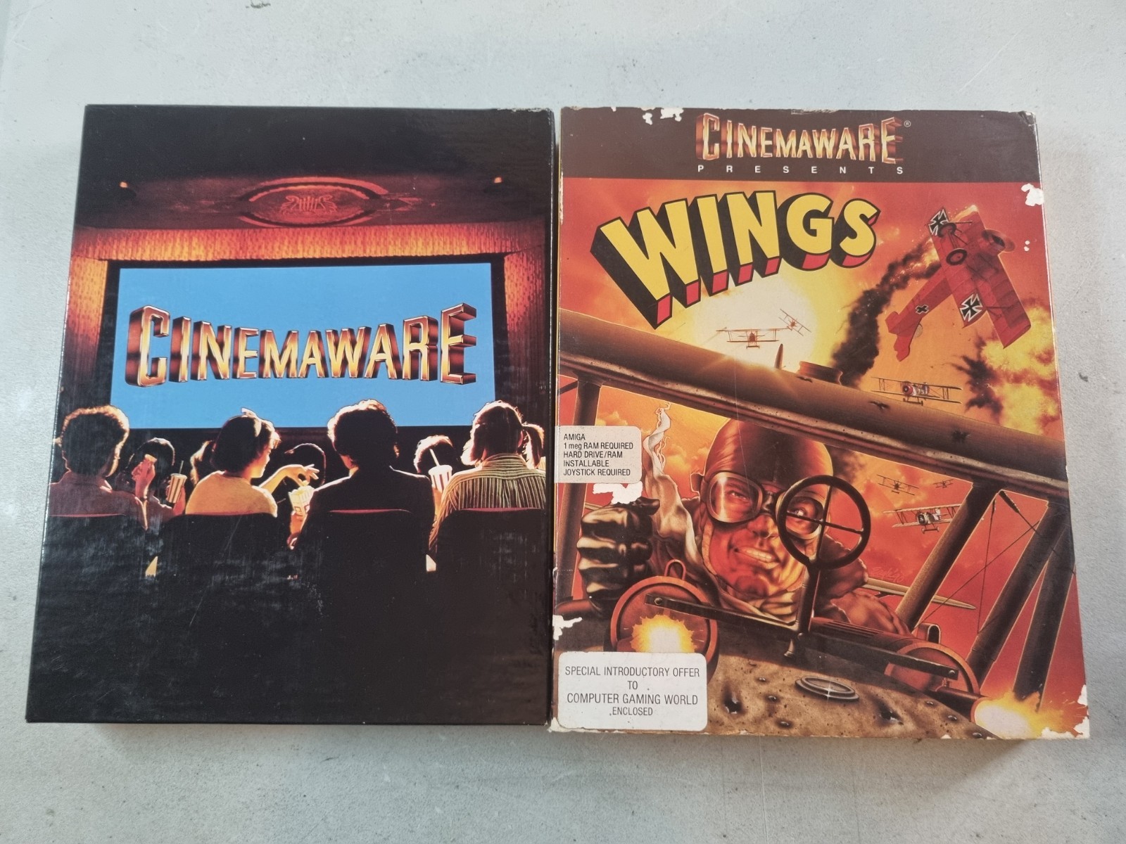 Wings Personal Combat Simulator Cinemaware Commodore Amiga Fully Complete CIB