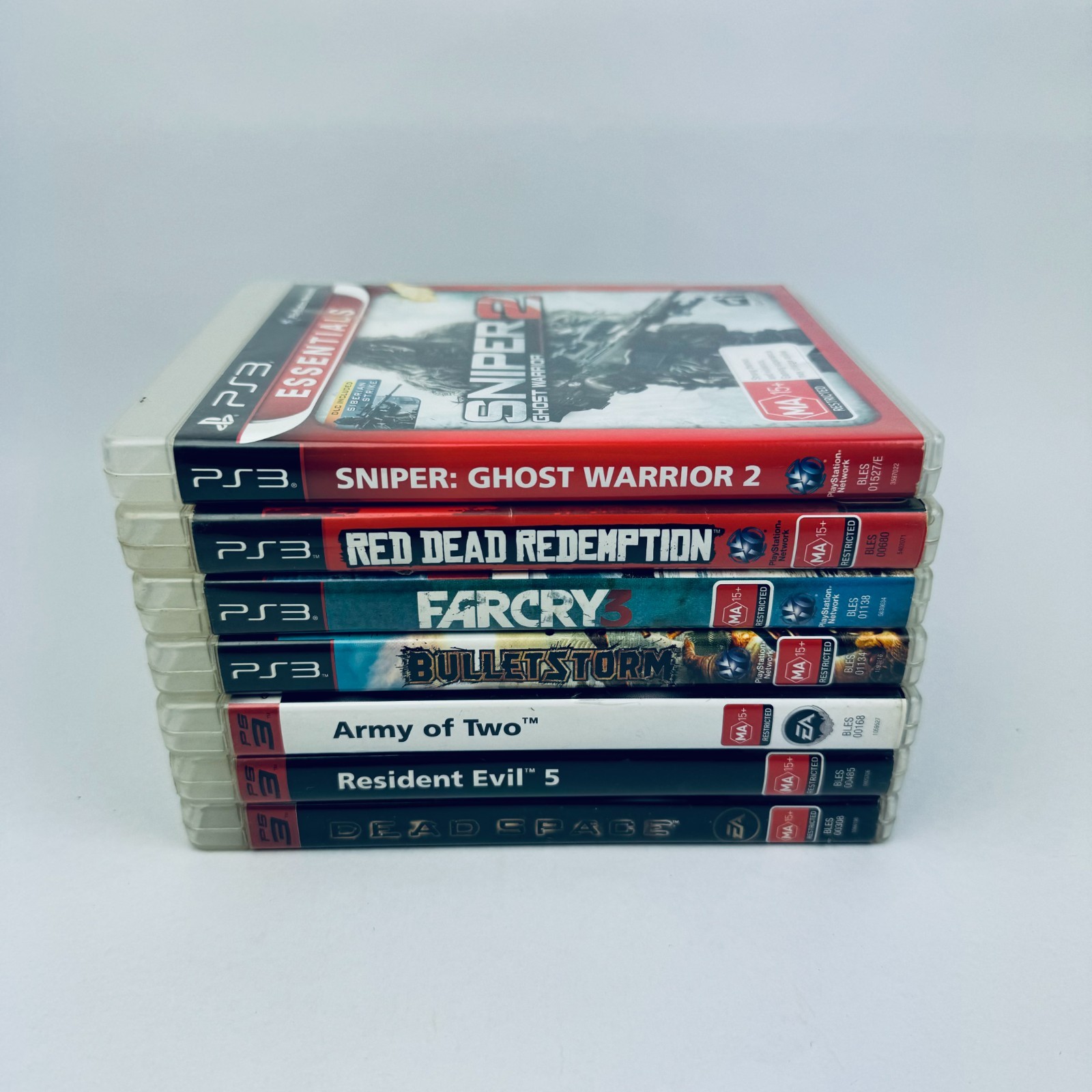 PS3 Games Bundle (MA15+) Lot of 7 Sony Playstation Shooter War FPS Mixed Title