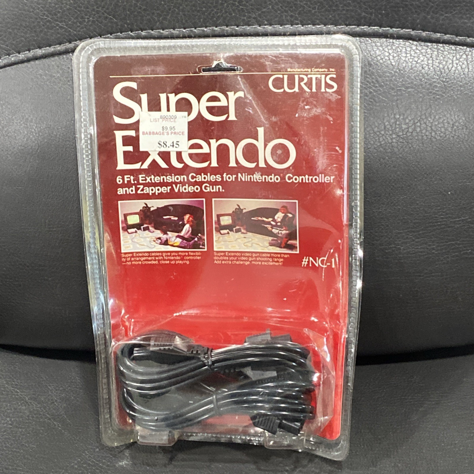 Vtg Curtis Super Extendo Extension Cables Nintendo NES Controller 6FT Gaming NEW
