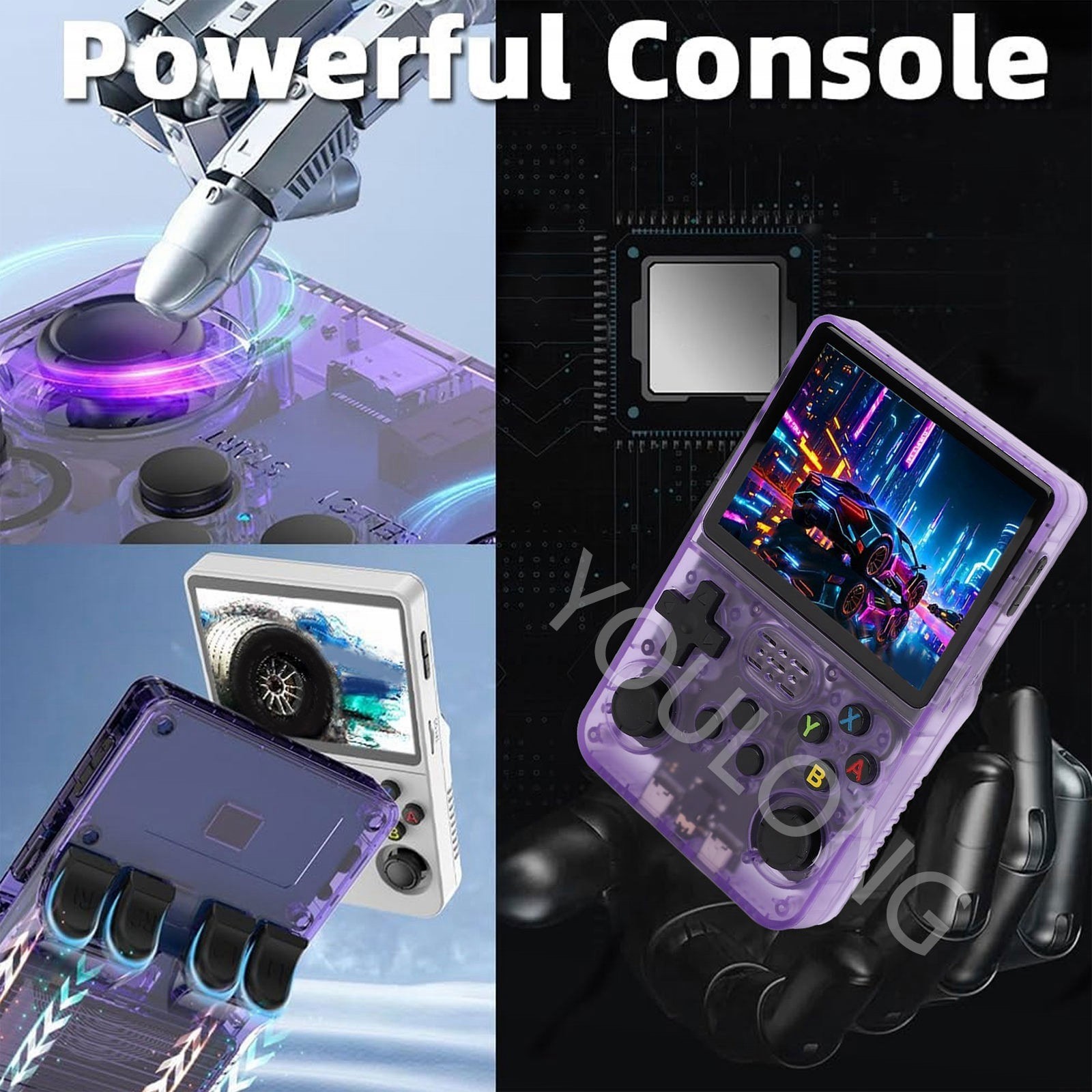 R36S Retro Handheld Video Game Console Linux System 3.5 Inch IPS Screen 128GB