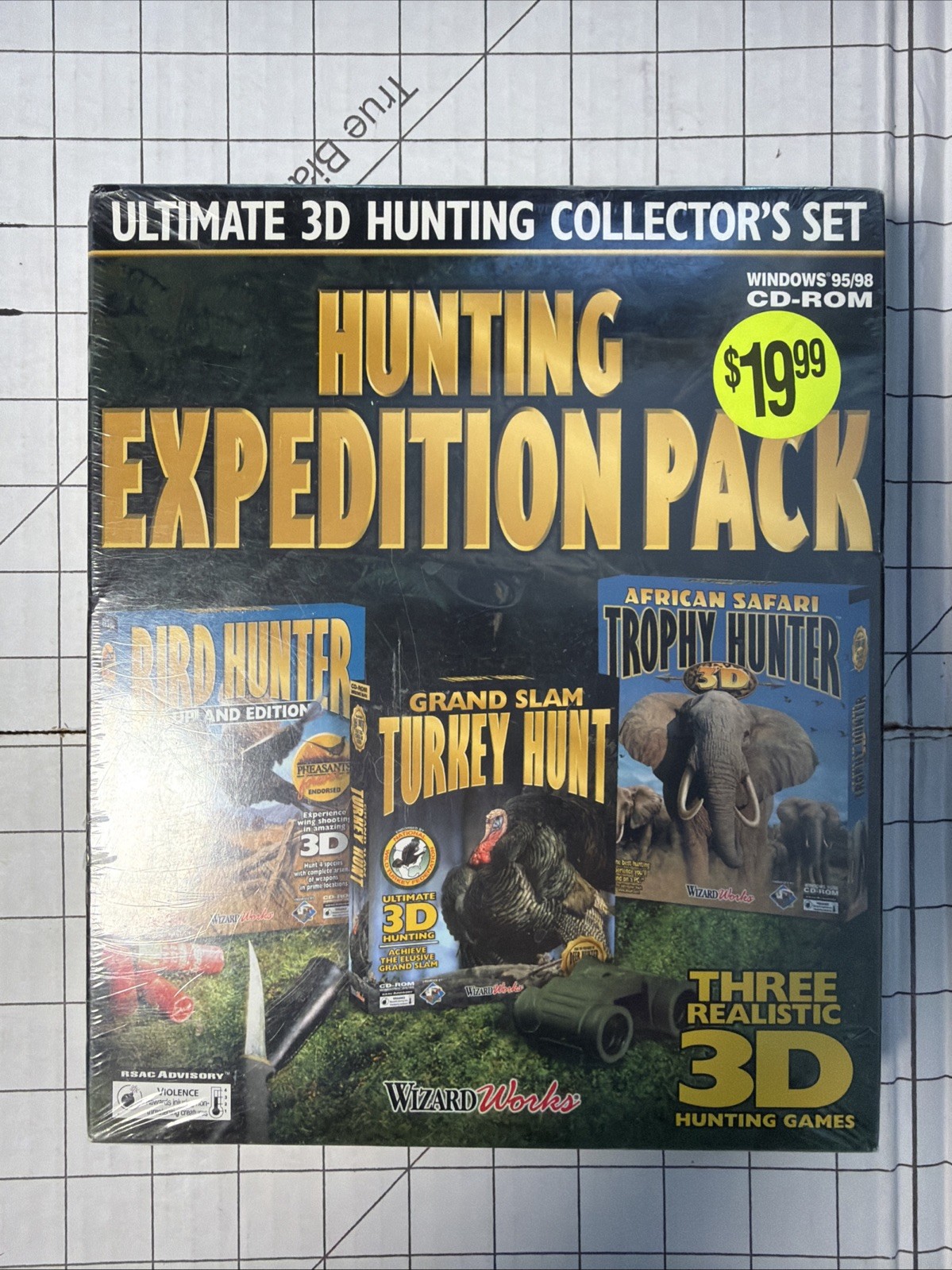 Hunting Expedition Pack (PC, 1999) Big Box New Sealed Windows 95/98 Ships Fast