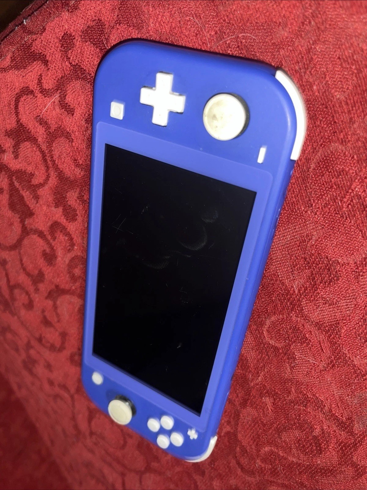 Nintendo Switch Lite Blue 32GB Console Broken FOR PARTS READ! Screen Black