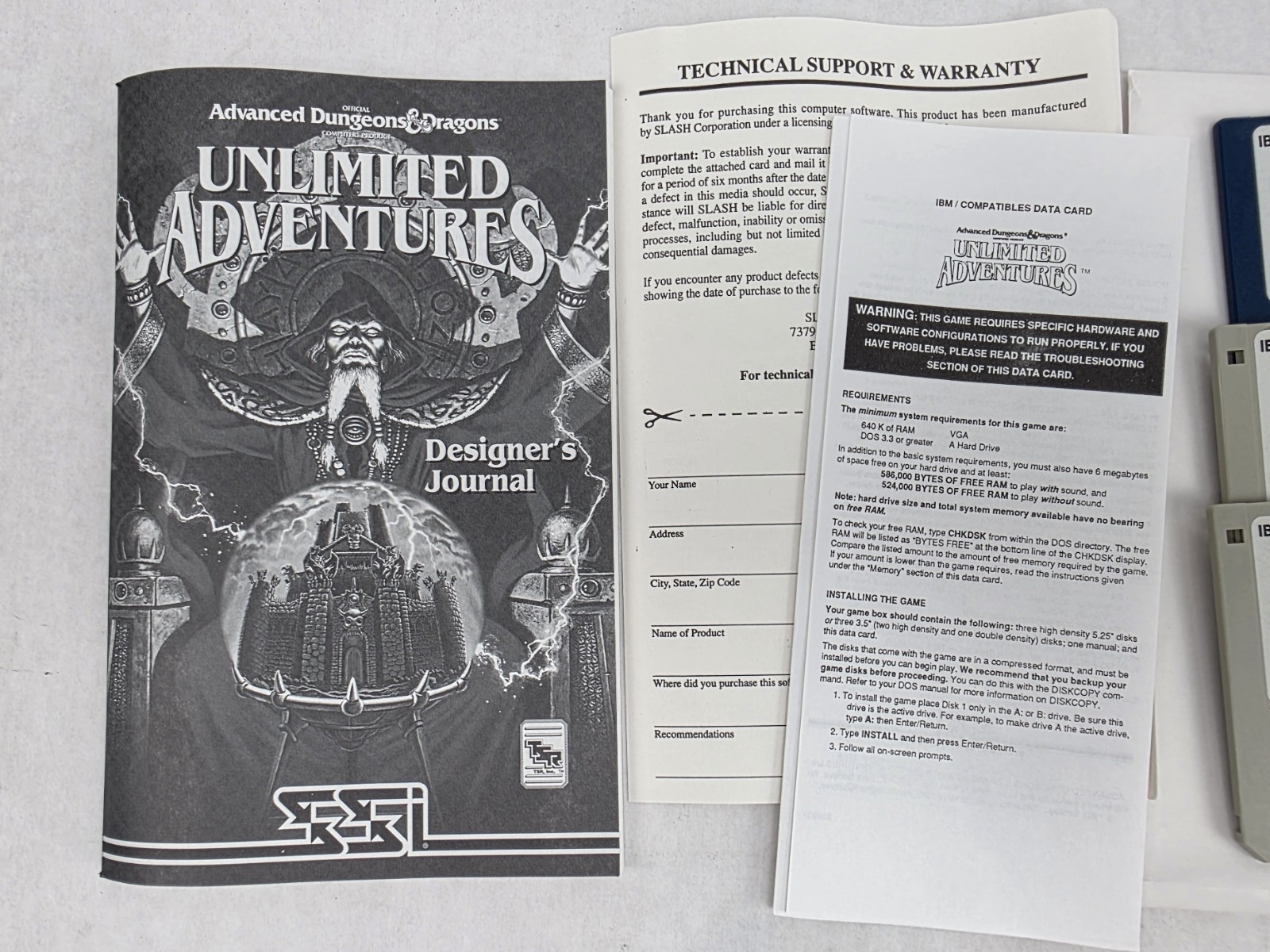 AD&D Advanced Dungeons & Dragons: Unlimited Adventures BIG BOX PC 3.5″ Floppy 93