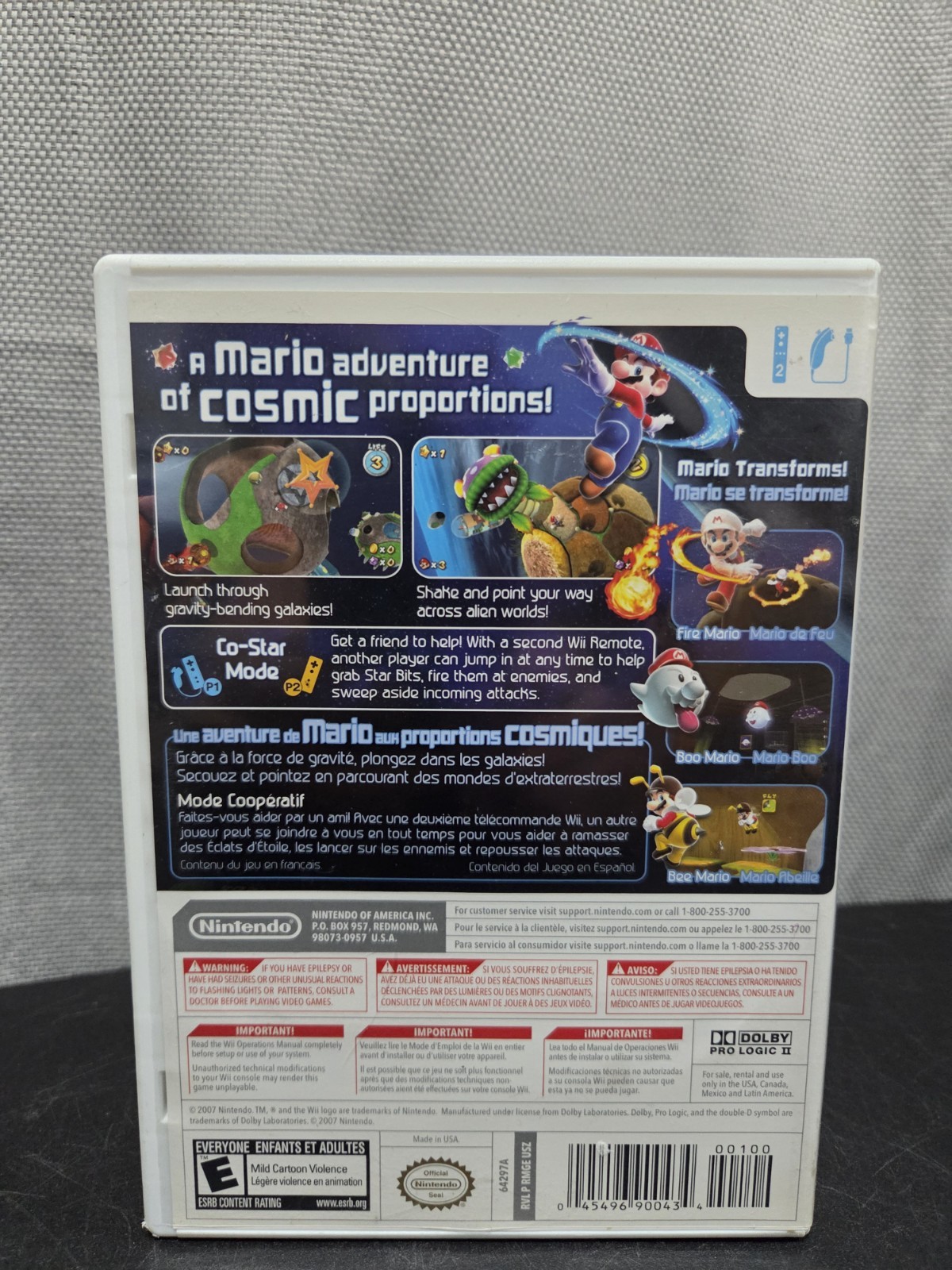 Super Mario Galaxy (Nintendo Wii, 2007) CIB Complete In Box Tested And Working