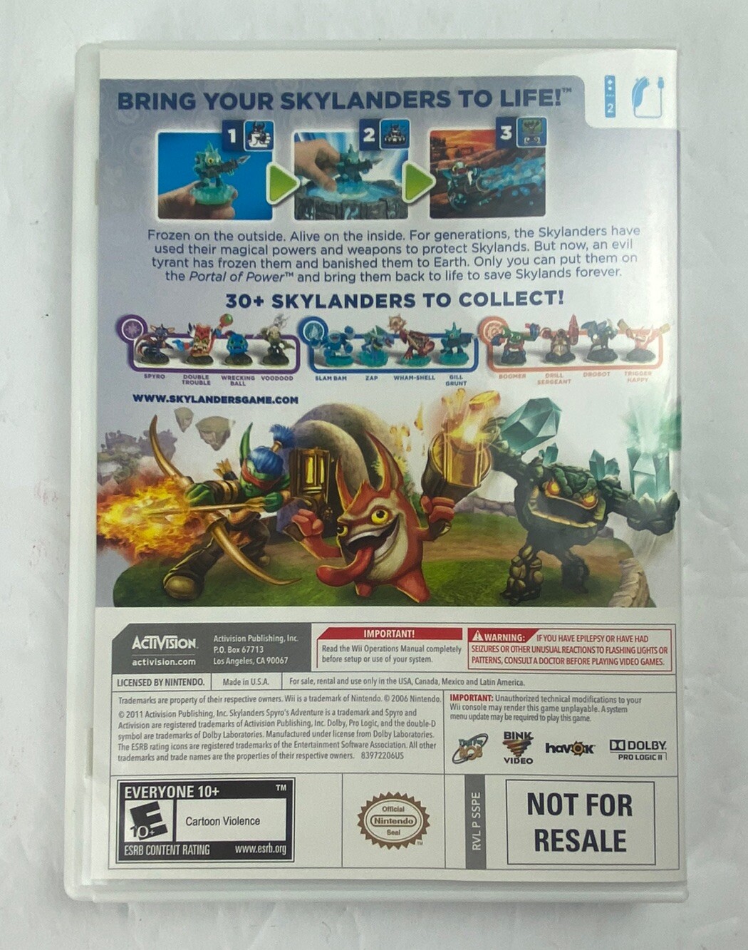 Skylanders Lot Game, Portals, 16 Figures Hot Dog, Zoo Lou, Bushwhack