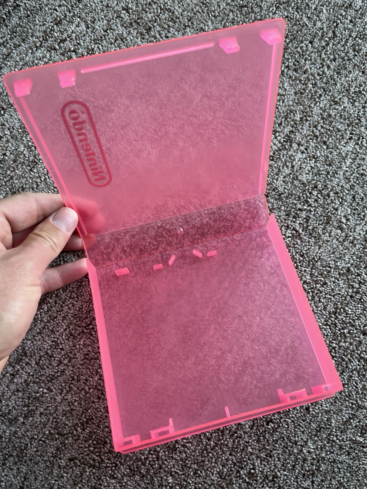 Clam Shell Nintendo NES Pink Clamshell Plastic Case OEM Original Authentic