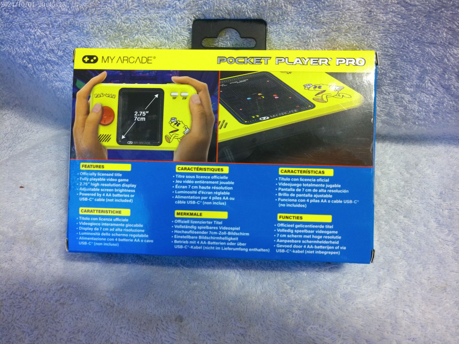 2 My Arcade Pocket Player Pro Pac-Man Gaming System New In Box 1 Blue & 1 Yellow