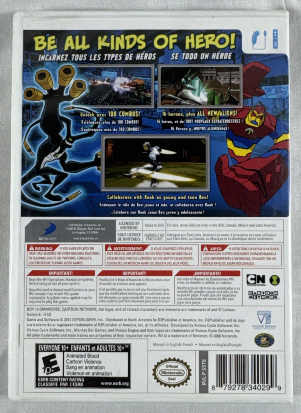Ben 10: Omniverse (Nintendo Wii, 2012) Tested, Manual No Cover