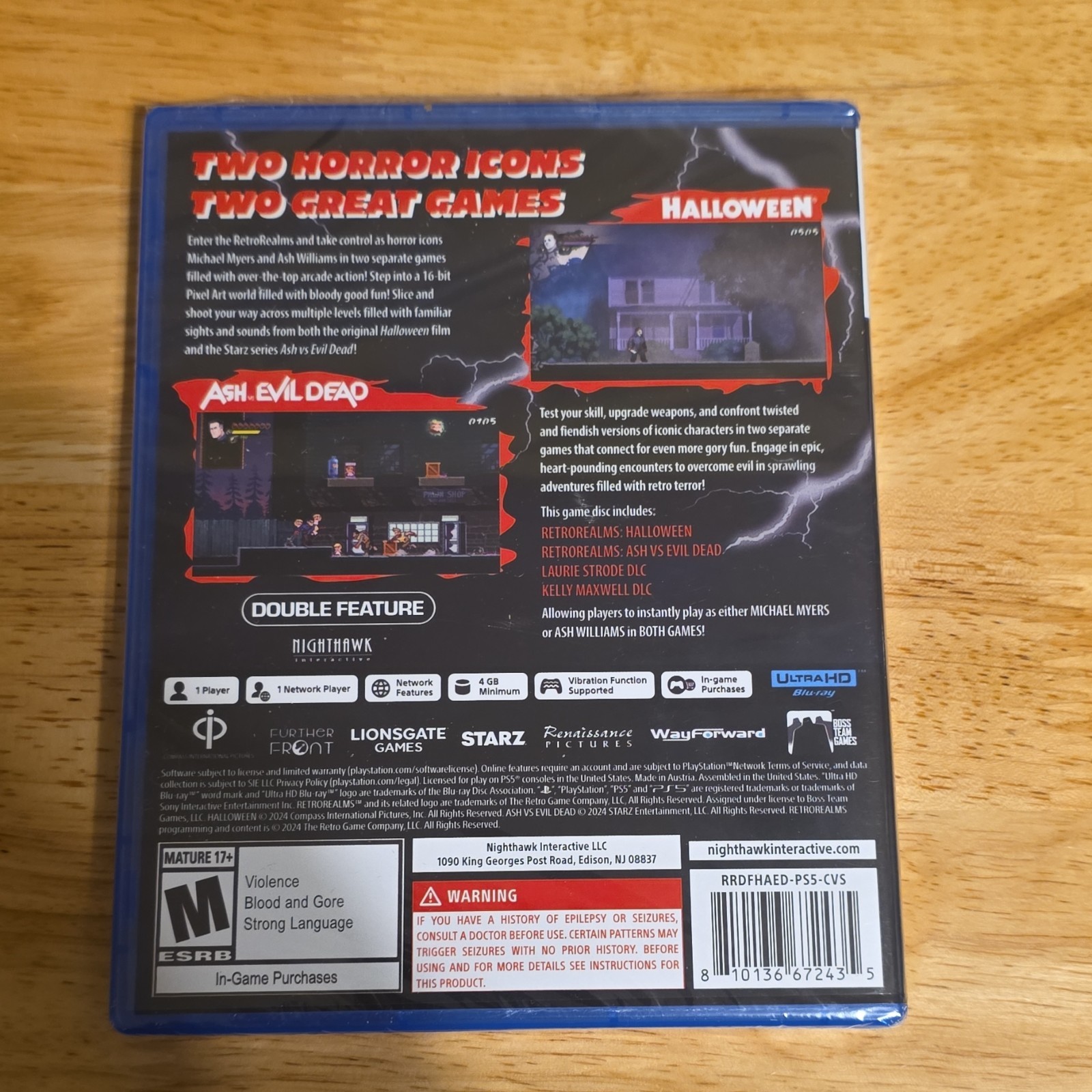 Nighthawk RetroRealms Double Feature Halloween & Ash vs Evil Dead PS5 M NTSC-U/C