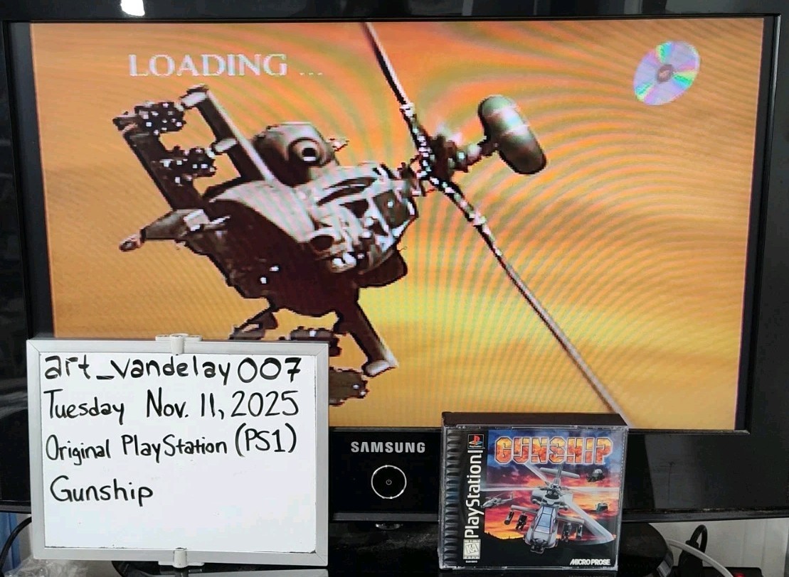 Gunship (PS1, 1996) *CIB w/ Reg Card + Case Protector* NM* Black Label* Tested!