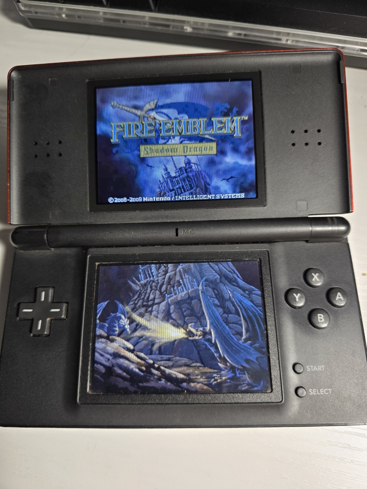 Nintendo DS Lite Metallic Red/Black USG-001: W/ OEM Charger + pen Supports GBA