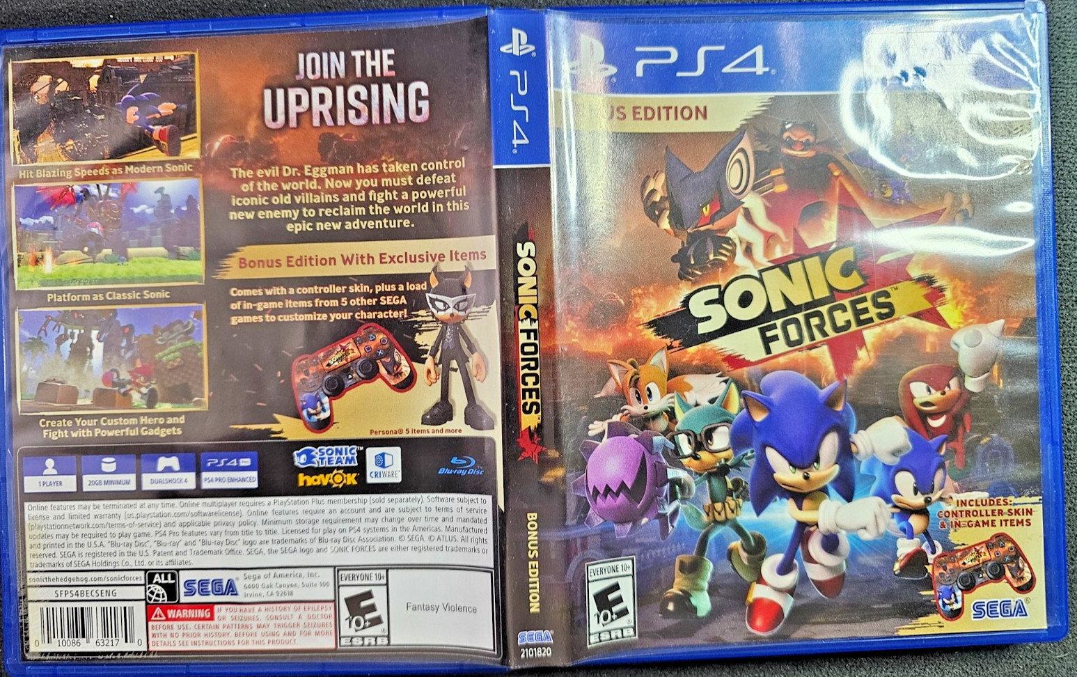SONIC FORCES: Bonus Edition – Sony Play Station 4 – SAGA – PS4 Video Game