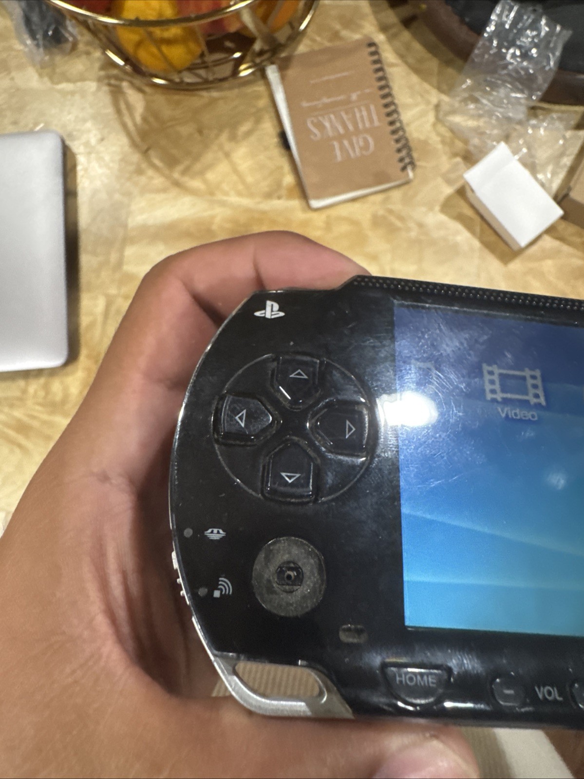 Sony psp 1001 Console Tested New Battery, Charger, No Memory Card Black Fat